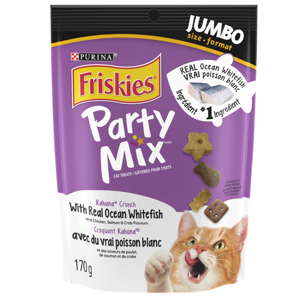 DV - FRISKIES PARTY MIX KAHUNA (CHICKEN, SALMON &amp; CRAB) 170G