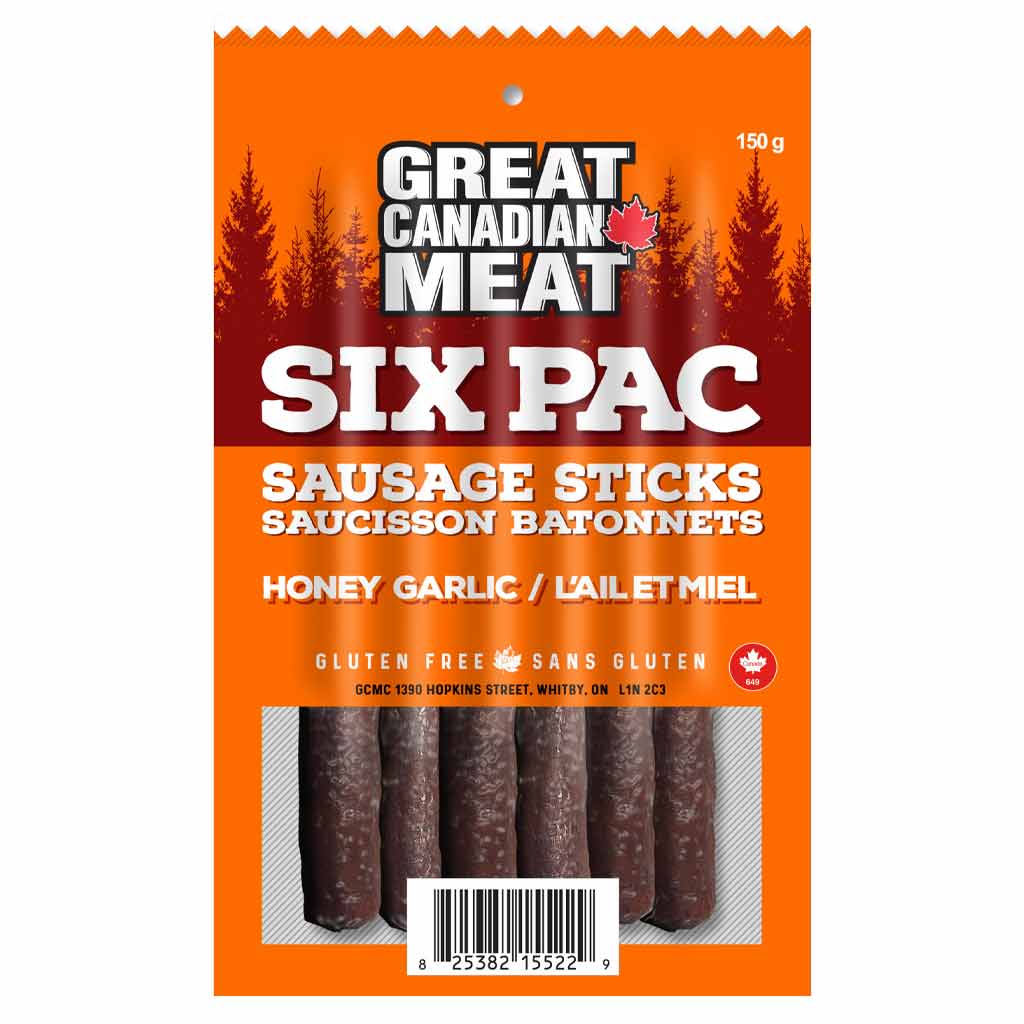 GCMC SAUSAGE STICKS HONEY GARLIC (6PK) 150G