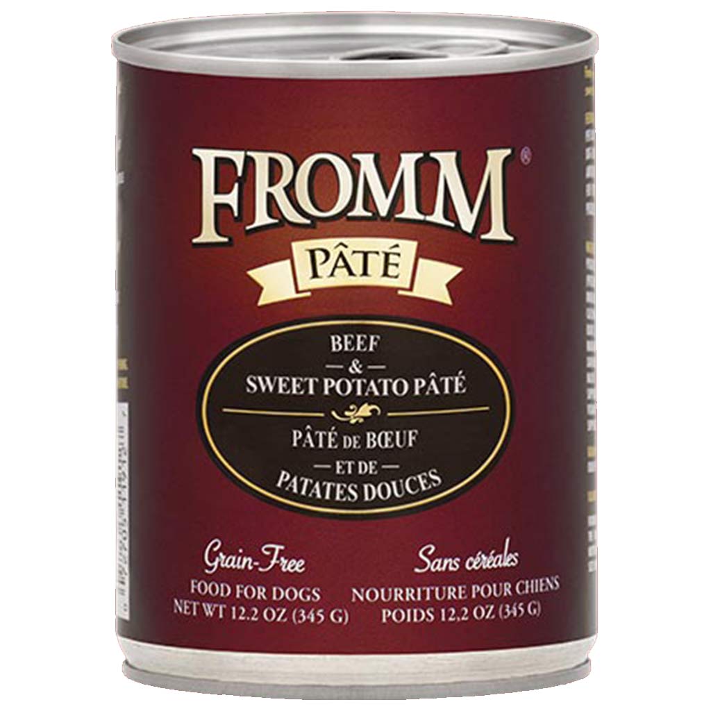 FROMM DOG GOLD GF BEEF &amp; SWEET POTATO PATE 12.2OZ