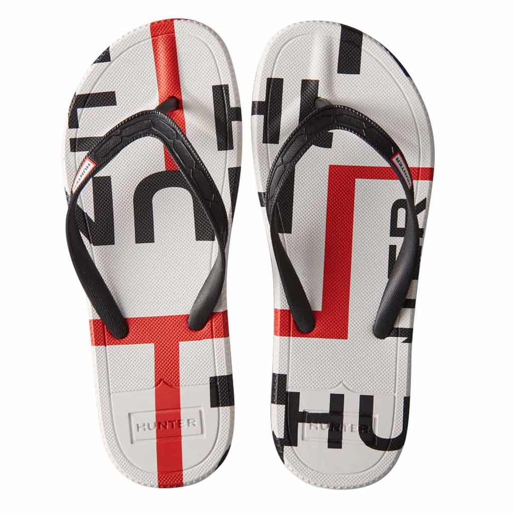 DMB - HUNTER WOMENS EXPLODED LOGO FLIP FLOP BLK 6