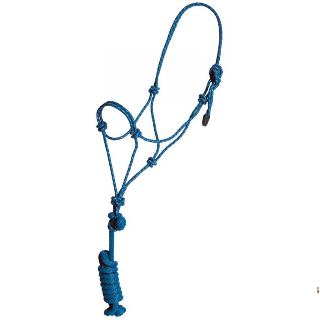 GER-RYAN MUSTANG ROPE HALTER PONY/COLT BLUE