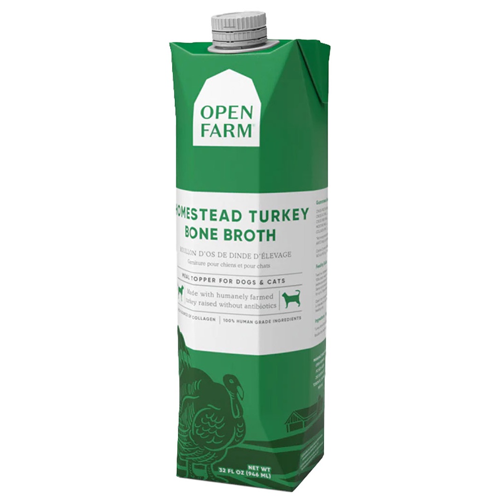 OPEN FARM HOMESTEAD TURKEY BONE BROTH FOR DOGS 32OZ