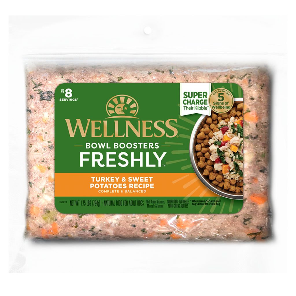 DMB - WELLNESS DOG BOWL BOOSTERS FRESHLY TURKEY &amp; SWEET POTATO