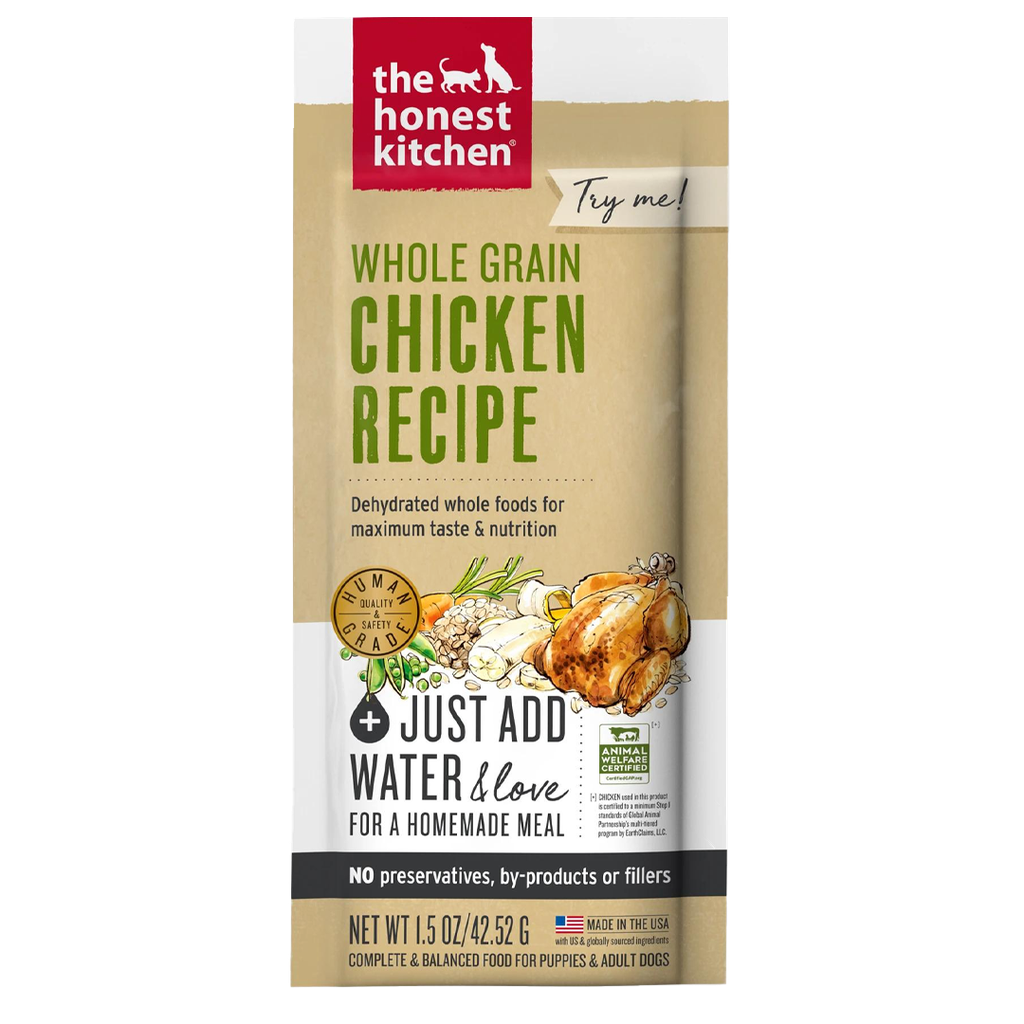 THE HONEST KITCHEN DOG WHOLE GRAIN DEHYDRATED CHICKEN RECIPE 1.5OZ