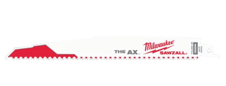 MILWAUKEE THE AX SAWZALL BLADE 1&quot;W X 9&quot;L, 5TPI, 5PK