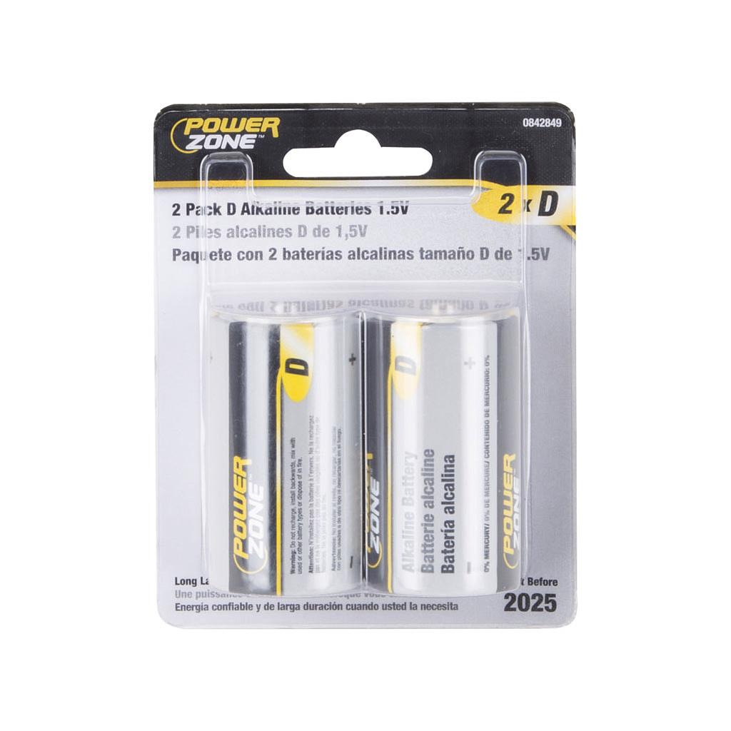 POWERZONE D BATTERY ALKALINE 1.5V (2PK)