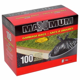 [10037448] POLYETHICS MAXIMUM GARBAGE BAGS, 67L, 100PK