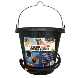 [10038060] FARM INNOVATORS HEATED RUBBER FLAT BACK BUCKET 12QT