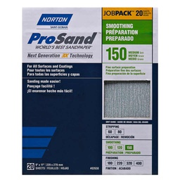 [10042230] DMB - NORTON PROSAND SANDPAPER, 150 MED GRIT, 20 SHEETS