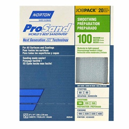 [10042234] DMB - NORTON PROSAND SANDPAPER, 100 MED GRIT, 20 SHEETS