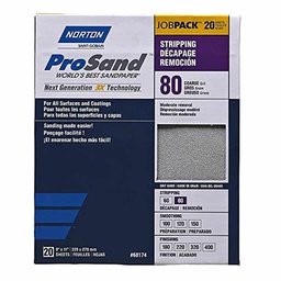 [10042236] DMB - NORTON PROSAND SANDPAPER, 80 COARSE GRIT, 20 SHEETS