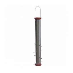 [10048726] DMB - DROLL YANKEE METAL  FINCH FEEDER BURGUNDY 23&quot;