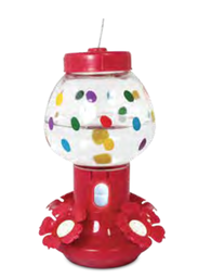 [10049124] DMB - PINEBUSH BUBBLEGUM MACHINE STYLE GLASS HUMMINGBIRD FEEDER