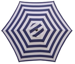 [10050490] SEASONAL TRENDS UMBRELLA 9FT CANOPY NAVY/WHITE STRIPES