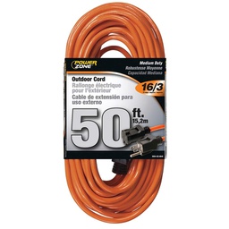 [10052026] POWERZONE EXT. CORD 16AWG, 50'L, ORANGE