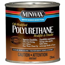 [10053512] DV - MINWAX INTERIOR VARNISH POLY SEMI-GLOSS CLEAR WATER BASED 236ML