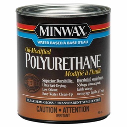 [10053518] MINWAX OIL-MODIFIED POLYURETHANE SEMI-GLOSS CLR WATER BASED 946ML