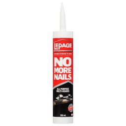 [10053902] LEPAGE NO MORE NAILS ALL PURPOSE ADHESIVE WHT 266ML