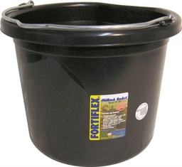 [10061246] FORTEX BUCKET FLAT BACK POLY 24QT BLK