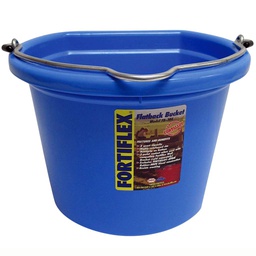 [10061250] FORTEX BUCKET FLAT BACK POLY 8QT BLU