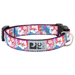 [10064580] DV - RC PETS CLIP COLLAR MED 1&quot; HIBISCUS