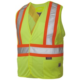 [10064638] WORK KING HIVIS TEARWAY MESH VEST FLUORESCENT GREEN MED