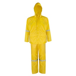 [10070734] DIAMONDBACK REFLECTIVE 3PC POLY/PVC RAINSUIT YELLOW LARGE