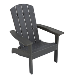 [10070938] DV - SEASONAL TRENDS ADIRONDACK CHAIR RESIN-POLY FRAME GREY