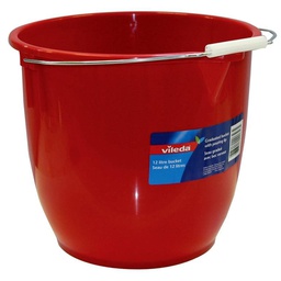 [10074410] VILEDA GRADUATED BUCKET 12L RED PLASTIC