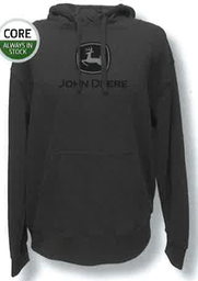 [10078204] JOHN DEERE LOGO FLEECE HOODIE CHARCOAL MEDIUM