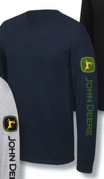 [10078212] DMB - JOHN DEERE SLEEVE LOGO LS NAVY MEDIUM