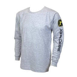 [10078222] DMB - JOHN DEERE SLEEVE LOGO LS GREY LARGE