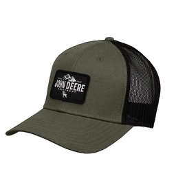 [10082308] JOHN DEERE CAP TWILL SUEDE LOGO W/ BACK MESH OLIVE