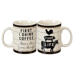 [10084248] DMB - CANDYM FIRST I DRINK COFFEE THEN I DO FARM THINGS MUG