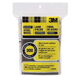 [10085522] 3M STEEL WOOL PAD #000 XTRA FINE 4&quot;X 2&quot; (6PK)