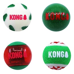 [10087206] DMB - KONG DOG HOLIDAY OCCASIONS BALL 4PK MEDIUM