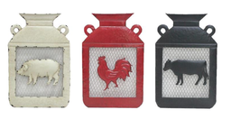 [10088094] DV - KOPPERS HOME MILK CAN WALL DECOR 3 ASST