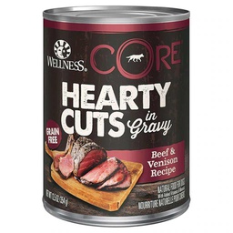 [10088270] DMB - WELLNESS DOG CORE GF HEARTY CUTS BEEF &amp; VENISON 12.5OZ