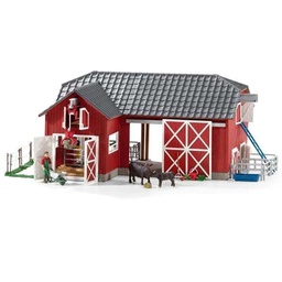 [10089168] DV - SCHLEICH FW LARGE RED BARN WITH ANIMALS &amp; ACCESSORIES