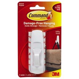 [10089614] COMMAND 17003C-CS UTILITY HOOK 5LB PLASITC WHITE