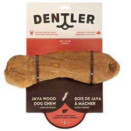 [10089742] DENTLER JAVA WOOD SMOKED HAM MAPLE DOG CHEW LRG