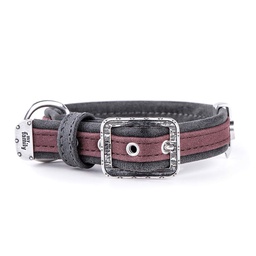 [10092918] DMB - MY FAMILY LONDON COLLAR FAUX LEATHER PR &amp; BLK SM 30-36CM