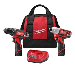 [10001120] DMB - MILWAUKEE 2-TOOL COMBO KIT - DRILL/IMPACT CORDLESS DRIVERS