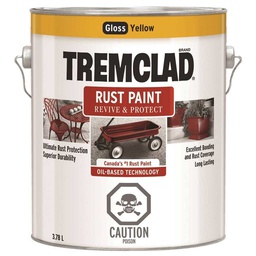 [10017182] RUSTOLEUM TREMCLAD RUST PAINT GLOSS YELLOW 3.78L