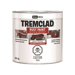 [10017194] RUSTOLEUM TREMCLAD RUST PAINT GLOSS WHITE 237ML