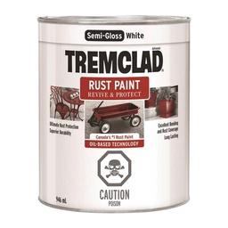 [10017206] RUSTOLEUM TREMCLAD RUST PAINT SEMI GLOSS WHITE 946ML