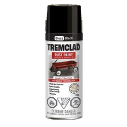 [10017220] RUSTOLEUM TREMCLAD RUST SPRAY PAINT GLOSS BLACK 340G