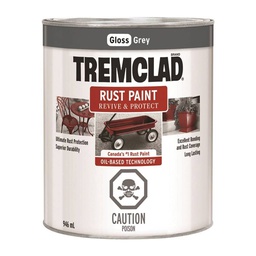 [10017244] RUSTOLEUM TREMCLAD RUST PAINT GLOSS GREY 946ML