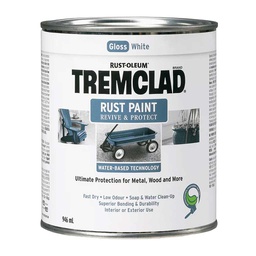 [10017330] RUSTOLEUM TREMCLAD RUST PAINT GLOSS WHITE WATER BASED 946ML