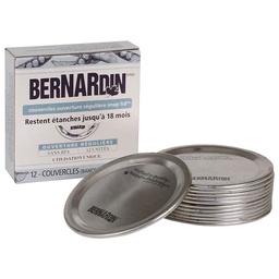 [10017340] BERNARDIN SNAP LID REGULAR LIDS ONLY (12PK)